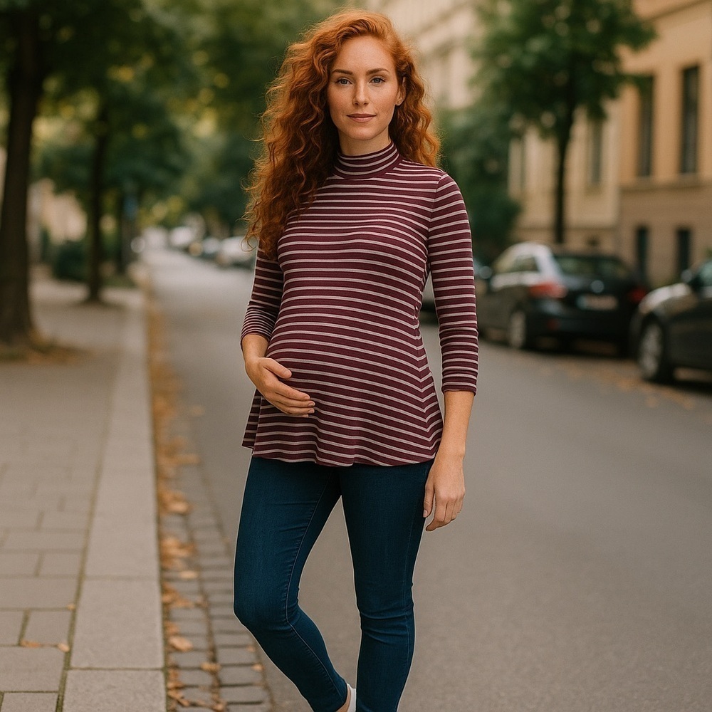 Modcloth Maternity Multi Color Stripes ¾ Sleeve Top
New